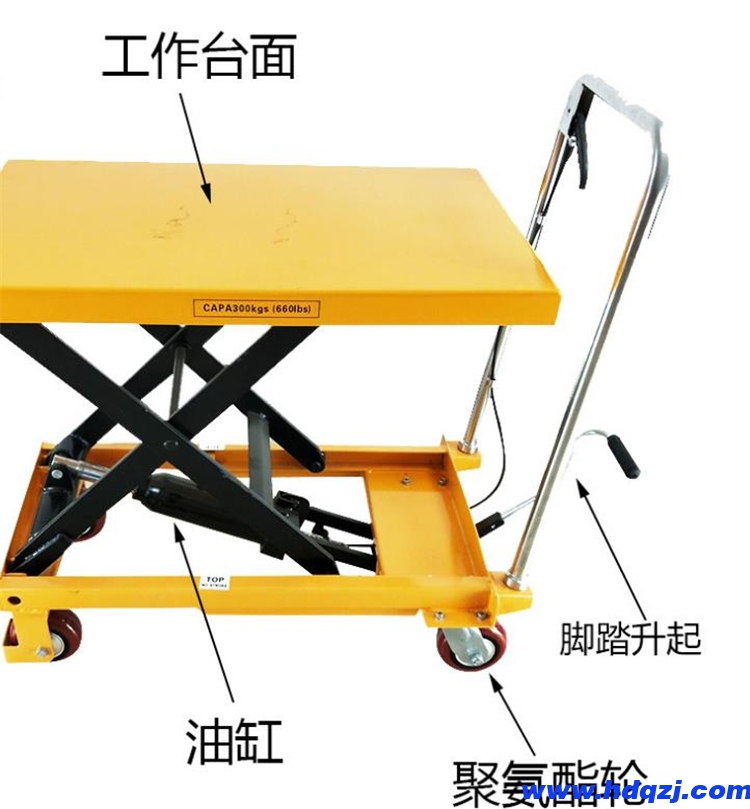 工廠(chǎng)車(chē)間手動(dòng)移動(dòng)升降運(yùn)輸車(chē) 輕便式單雙剪叉式小車(chē) 電動(dòng)液壓小平臺(tái)車(chē)